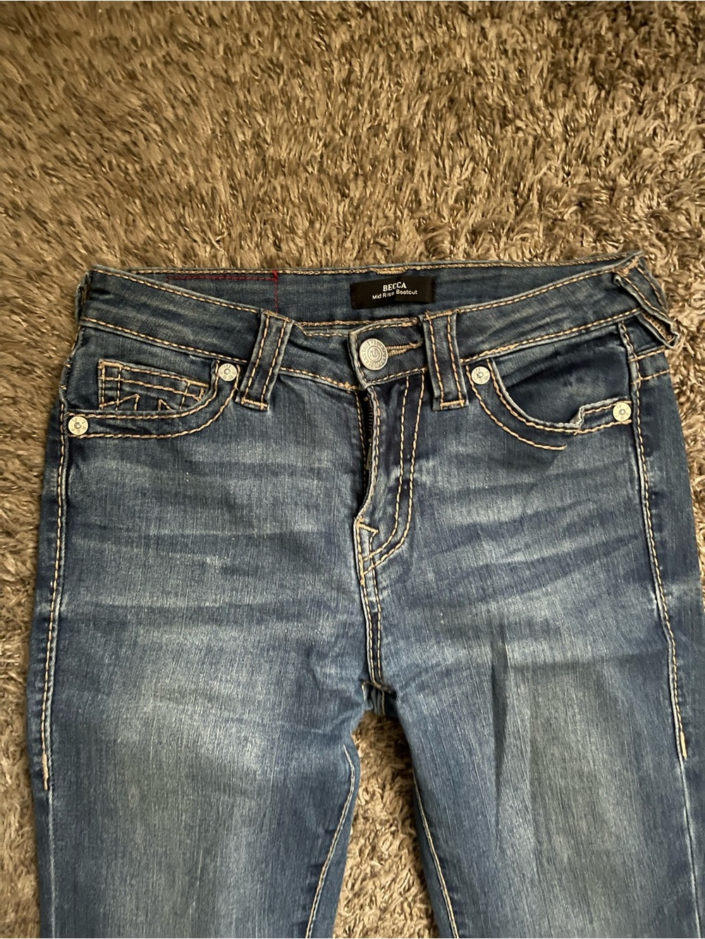 True Religion Women’s Dark Blue Bootcut Jeans - Picture 2 of 7